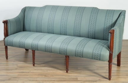 New England Federal Linen Upholstered Sofa