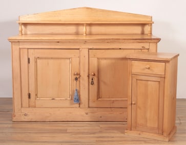 Country Pine Cabinet & Side Cabinet