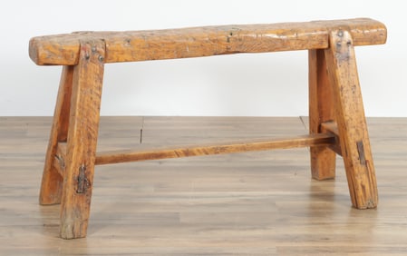 Country Pine Saddle Bench