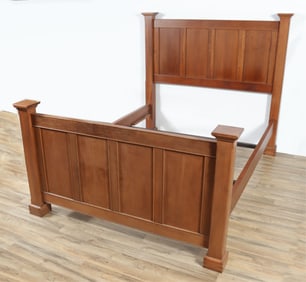 Mission Style Cherry Queen Bed Frame