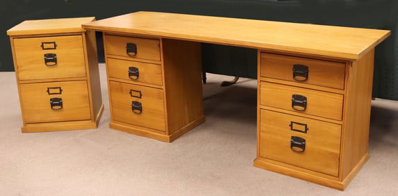 Three Arts & Crafts Style Cherry File Cabinets