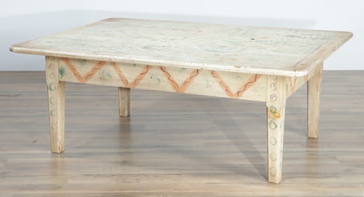 Folk Art Painted Coffee Table