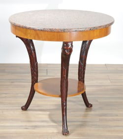 Baker Biedermeier Fruitwood Center Table