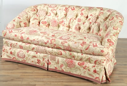 Colefax & Fowler Colmar Ochre Tufted Sofa