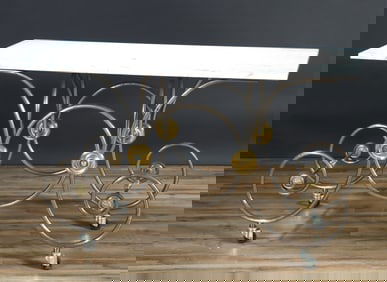 French Brass and Iron Baker's Table