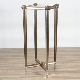 La Barge Classical Style Bronze & Steel Pedestal