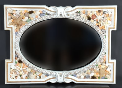 Seashell Decorated Wall Mirror
