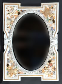 Seashell Decorated Wall Mirror