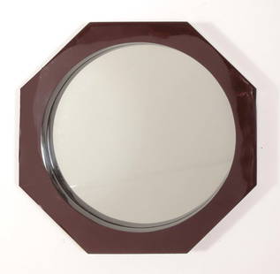 Jonathan Adler Chocolate Brown Lacquered Octagonal Mirror: Jonathan Adler Chocolate Brown Lacquered Octagonal Mirror 30.25" Square