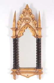 Gothic Style Gold & Black Painted Mirror