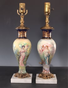 Attrib. Sevres Porcelain Vases - M. Renclers