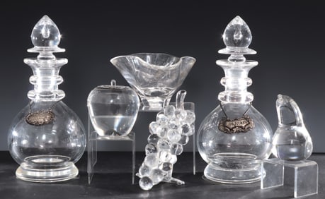 Six Steuben Glass Pieces