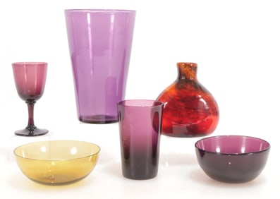 Assorted Group Amethyst Glass