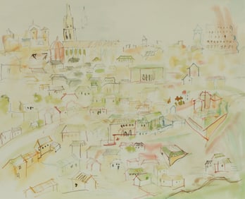 After Raoul Dufy - Toledo Study Watercolor