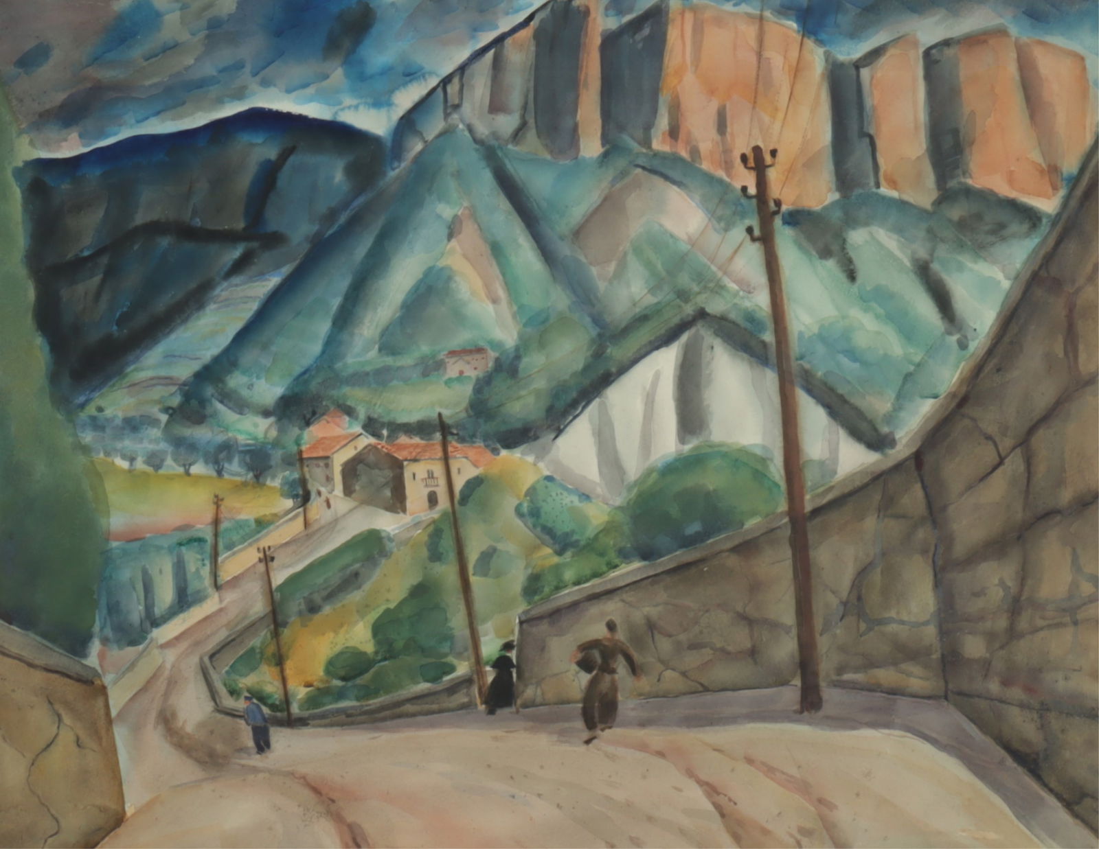 C. Bertram Hartman - Cassis Mountains - W/C (1 of 6)