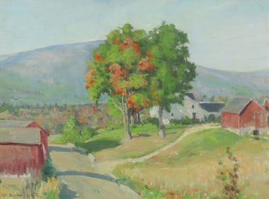 Helen Savier DuMond - White Farmhouse - O/C