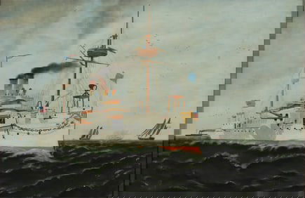 Anton Otto Fischer - Marine Painting - O/C