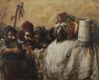 H. Thomas Clark - Bird Clown Toast - O/C