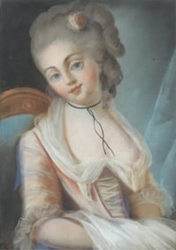 French School, Portrait of a Young Lady, c 1840
