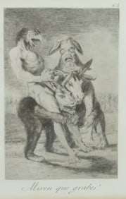 Francisco Goya - Miren que Grabes! - Etching