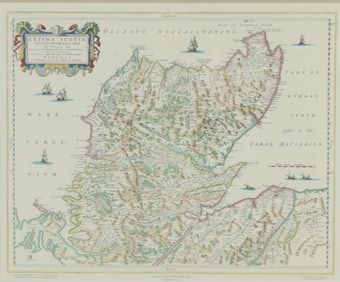 Johan Blua - 1654 Map Scotland Reproduction