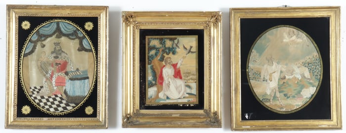 Three English Silk Embroideries
