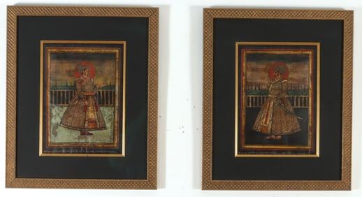 Indian School Two Maharajah Portraits