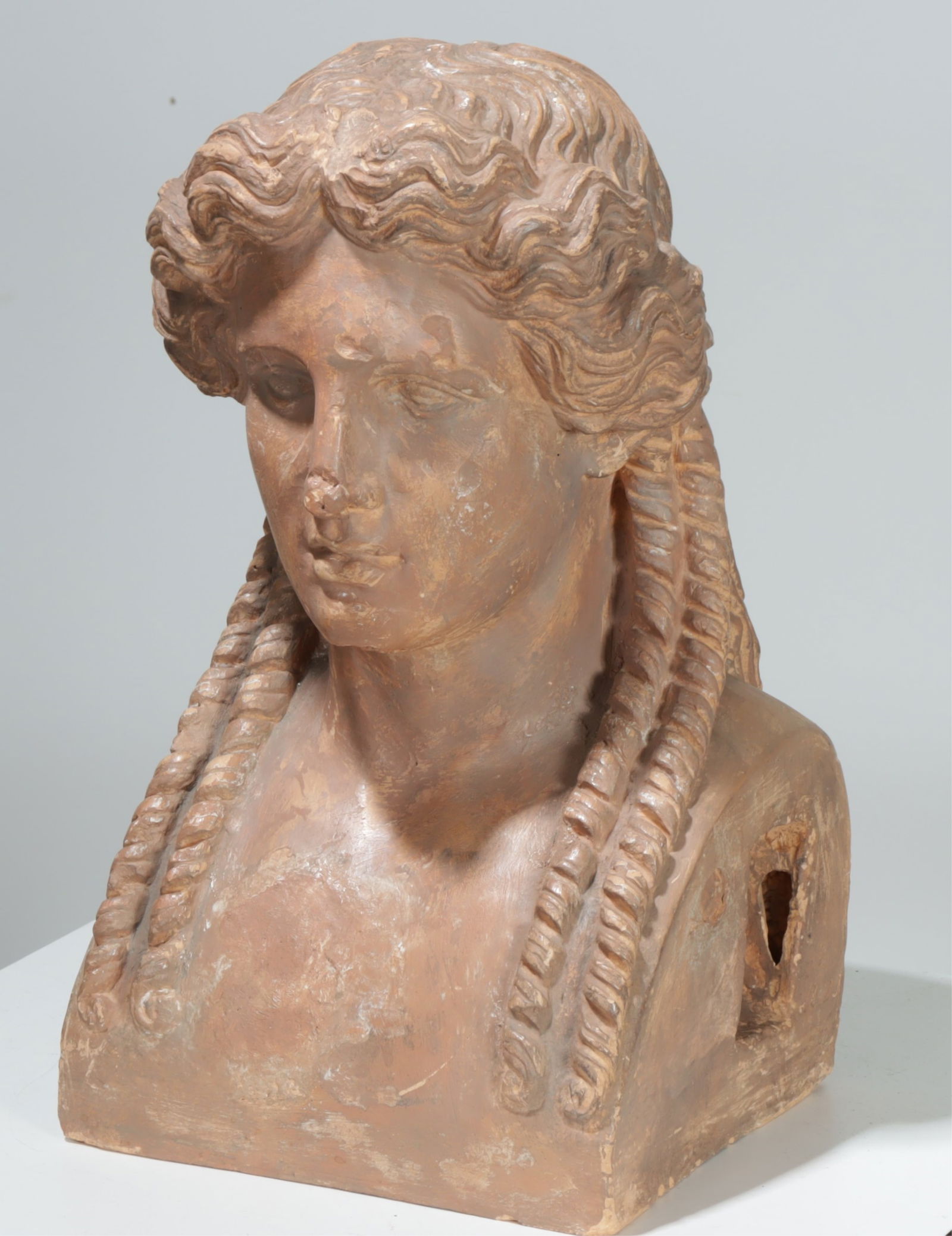 Classical Style Terracotta Bust of a Lady (1 of 9)