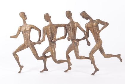 Milton Hebald - Men Running - Bronze