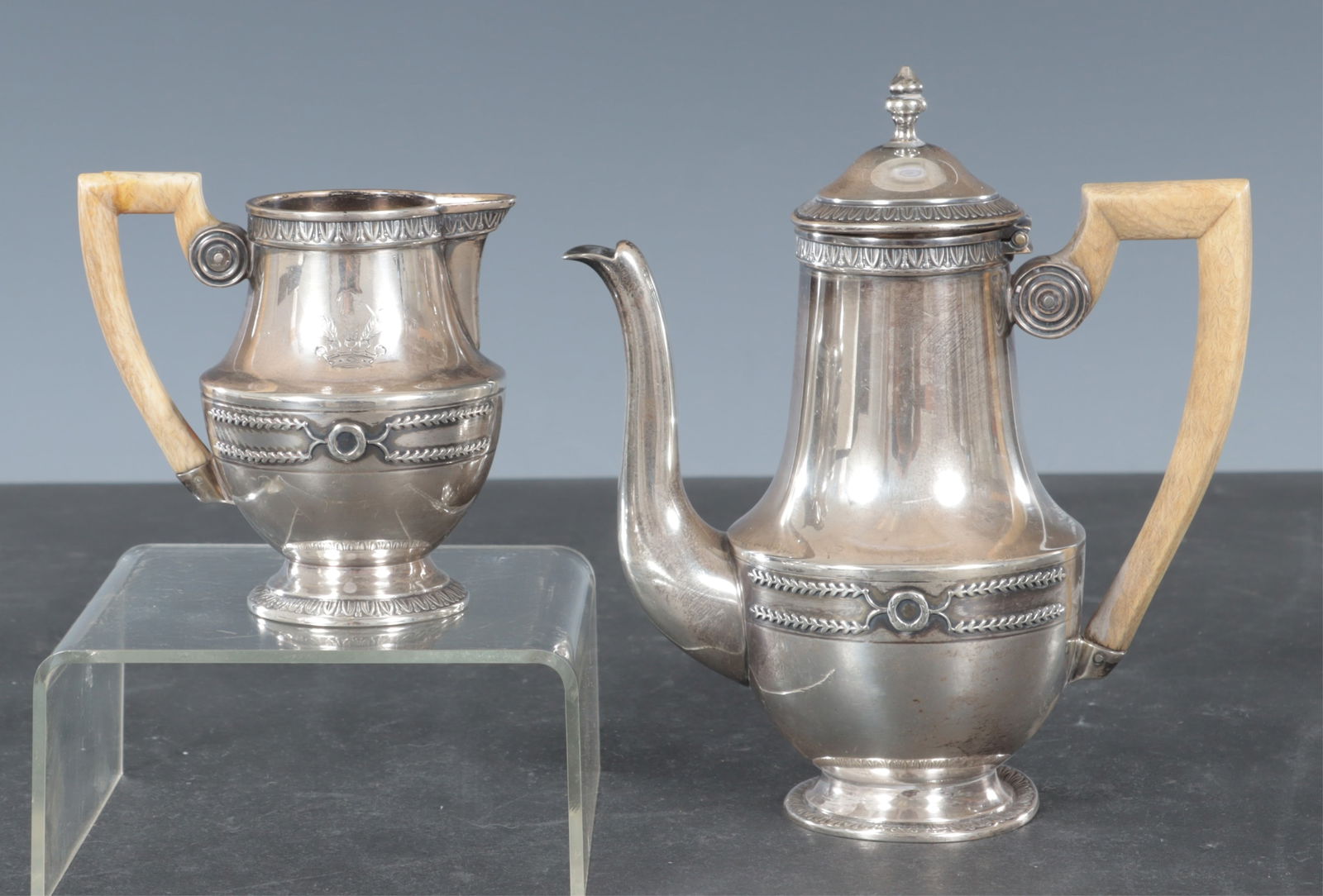 French Silver Teapot & Creamer Set (1 of 5)