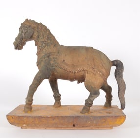 Indian Carved Gilt Horse