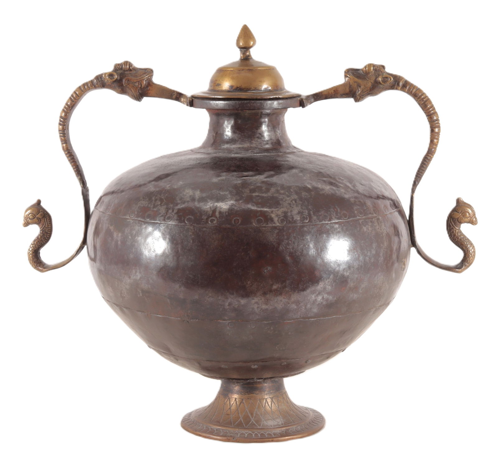 North Indian Bronze & Iron Storage Vessel, 19th C (1 of 6)