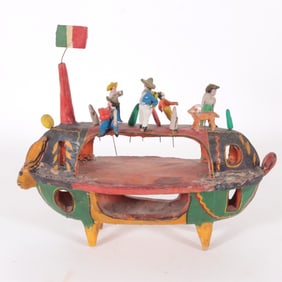 Attributed Candelario Medrano - Pottery Boat