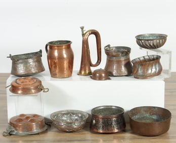 Copper Pots, Baking Molds & English Horn