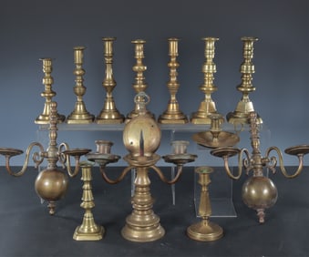 Brass Candle Sconces and Stands