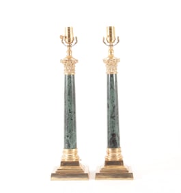 Pair of Chelsea House Corinthian Column Lamps
