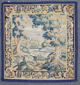 Flemish Baroque Style Wool Tapestry