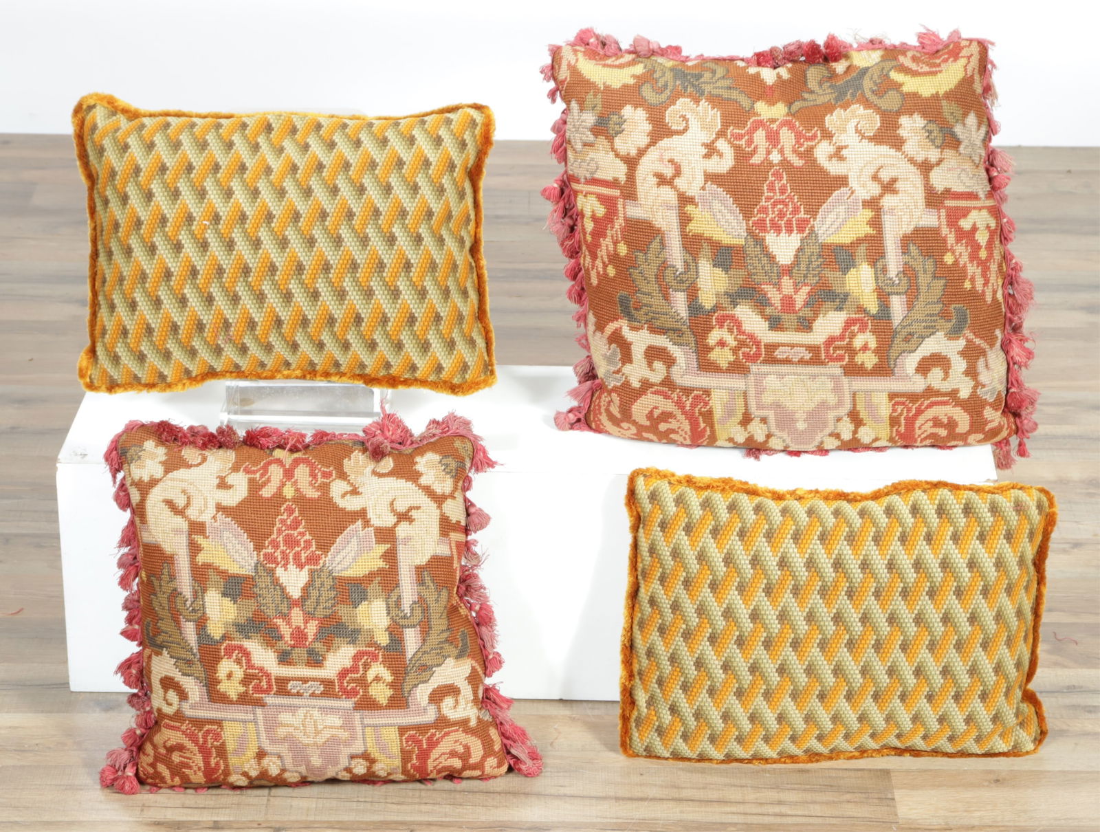 Two Pairs of Needlepoint Pillows (1 of 5)