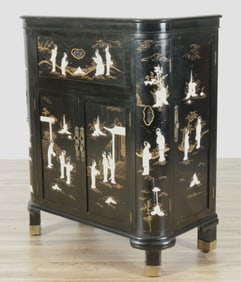 Chinoiserie Decorated Bar Cabinet