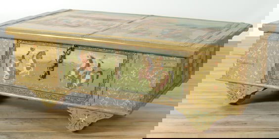 Indian Polychrome Storage Chest