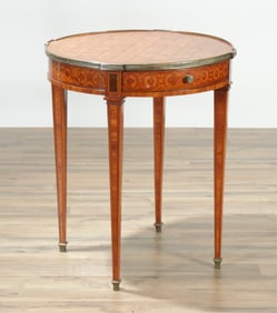 Louis XVI Style Tulipwood Parquetry Gueridon