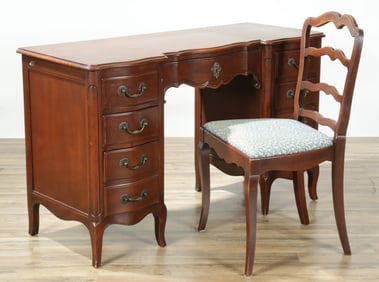 John Widdicomb French Prov. Style Desk & Chair