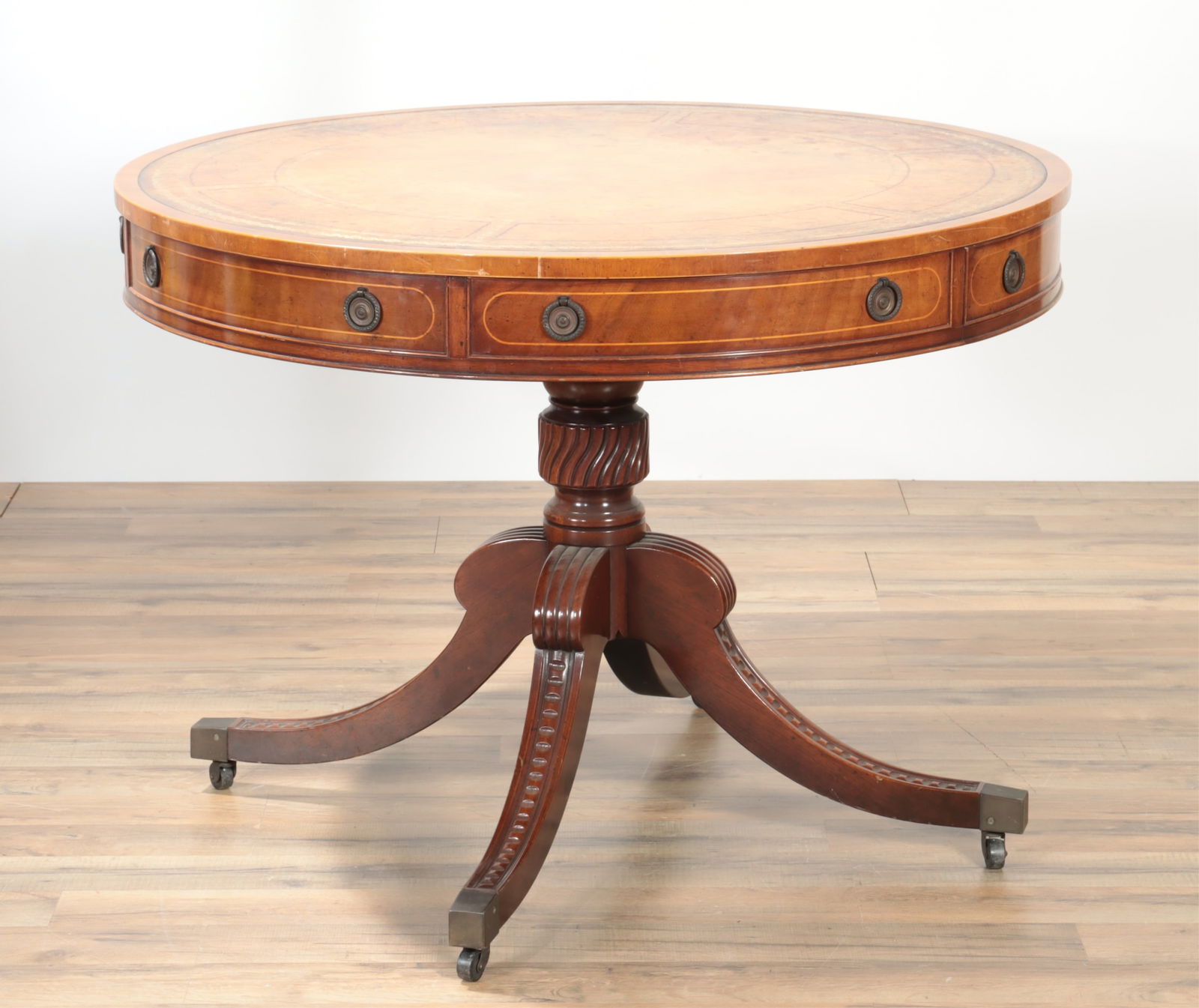 Regency Style Mahogany Drum Table (1 of 5)