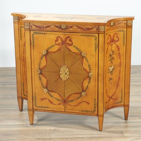 Georgian Style Painted Satinwood Cabinet