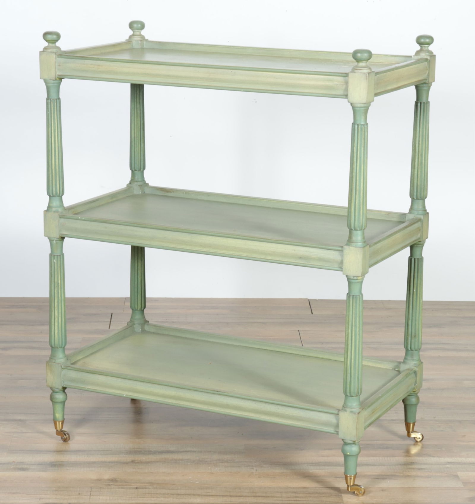 Regency Style Green Etagere (1 of 7)