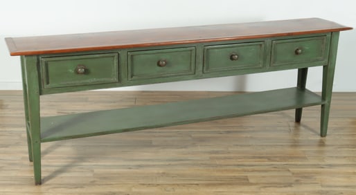 Country Green Paint Pine Sideboard