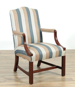 Chippendale Style Mahogany Library Armchair