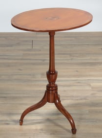 Federal Style Inlaid Cherry Candlestand