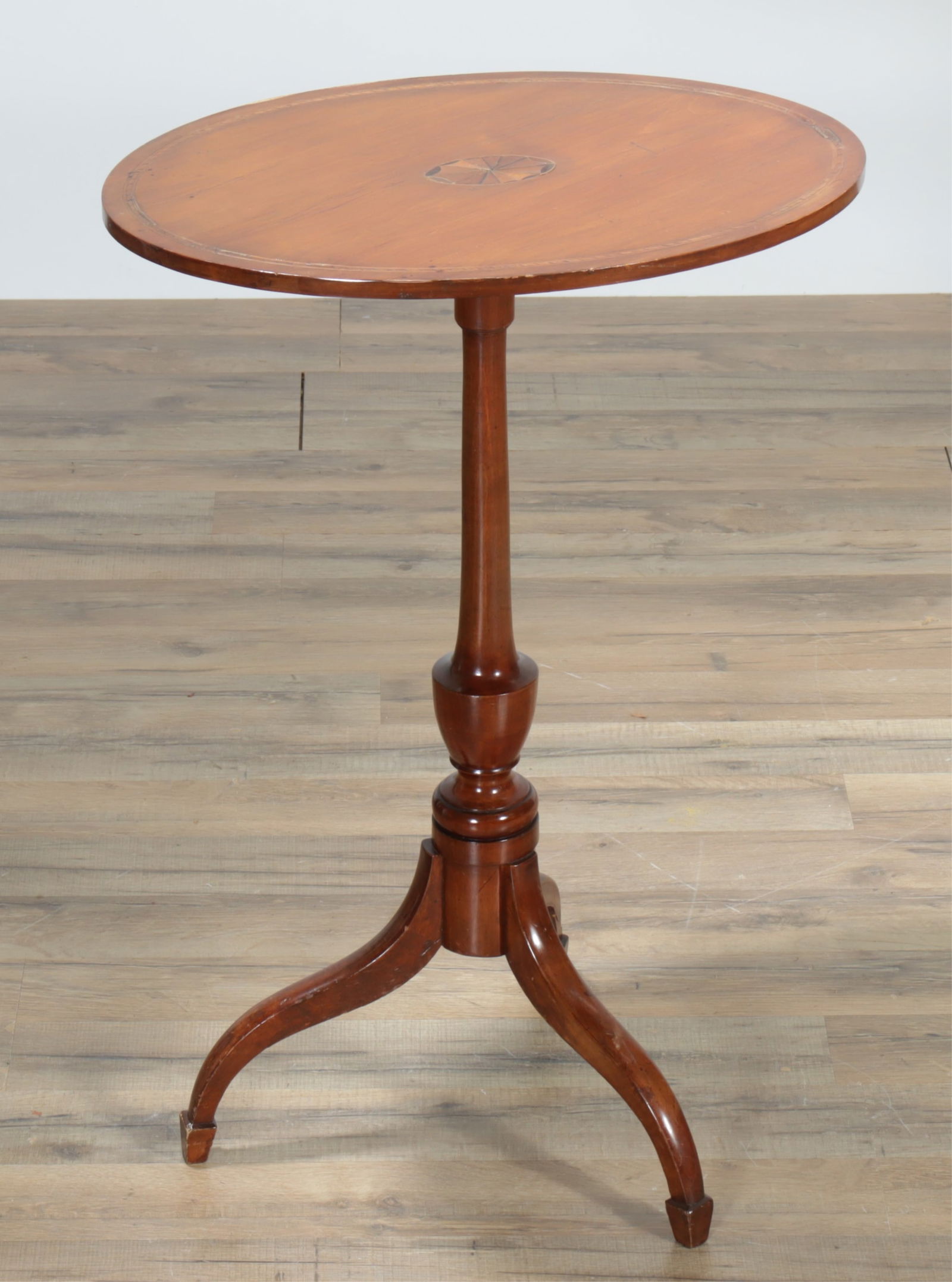 Federal Style Inlaid Cherry Candlestand (1 of 5)