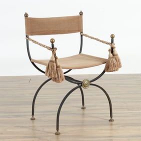 Wrought Iron Savonarola Chair
